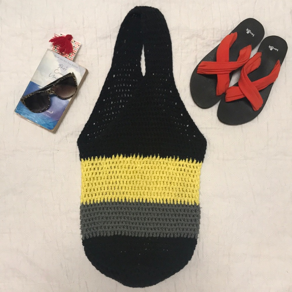 Large hand crocheted bag